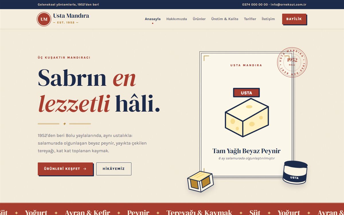 Mandıra Web Sitesi: Geleneksel Bir Markanın Hikâyesini İnternete Taşımak
